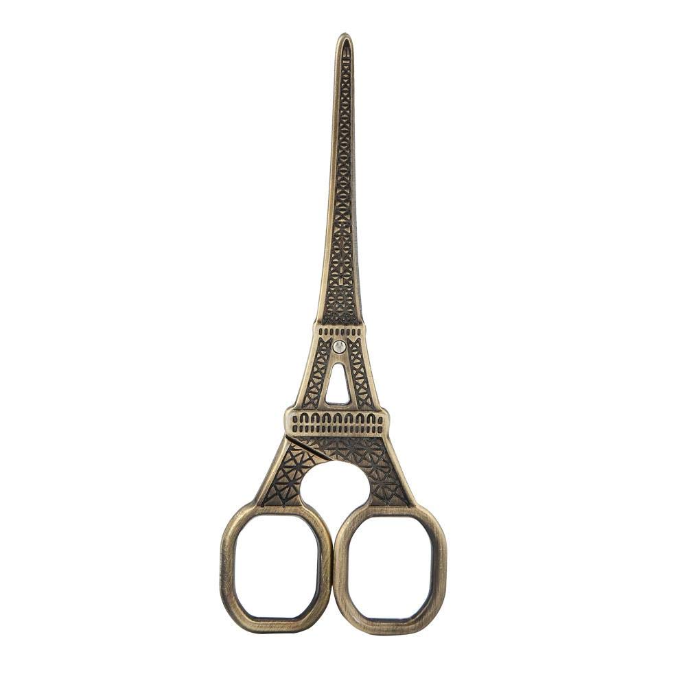 Embroidery Scissors Stainless Steel Cross Stitch Scissors Eiffel Tower Shape Sewing Shears DIY Art Work Dresser Embroidery Tool Scissor for Needlework Embroidery Sewing Craft Art Work(#5)