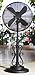 DecoBREEZE Adjustable Height Oscillating Outdoor Pedestal Fan, 18-Inch, Ebony