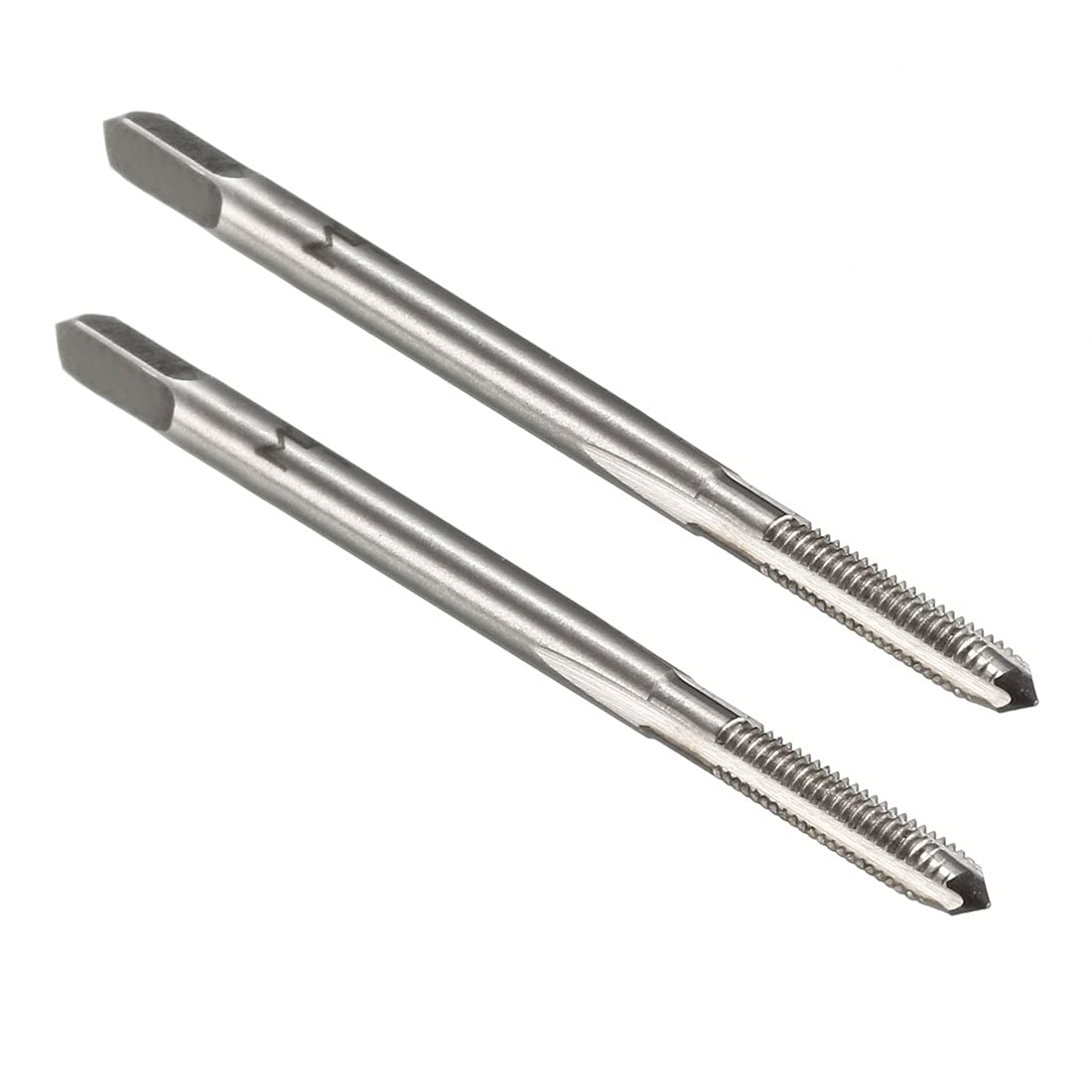 sourcing map Metric Machine Tap M2.5 x 0.45mm H2 High Speed Steel 3 Straight Flutes Screw Tapping Threading Machinist Repair DIY Tool 2pcs