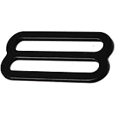 1" Black Metal Triglide Buckles - Pack of 10