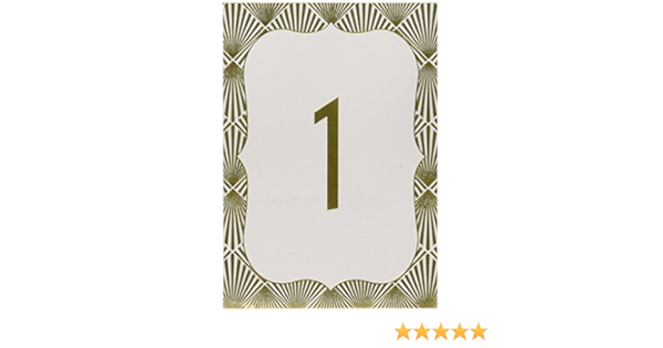 amazon com david tutera 30039305 table numbers gold home kitchen