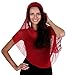 Back From Bali Womens Sheer Poncho Shrug Bolero, Lightweight Summer Shrug Pullover Sweater Red