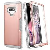 YOUMAKER Case for Galaxy Note 9, Full Body Heavy Duty Protection with Built-in Screen Protector Shockproof Rugged Cover for Samsung Galaxy Note 9 (2018) 6.4 inch - Rose Gold/Gray