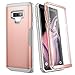YOUMAKER Case for Galaxy Note 9, Full Body Heavy Duty Protection with Built-in Screen Protector Shockproof Rugged Cover for Samsung Galaxy Note 9 (2018) 6.4 inch - Rose Gold/Gray