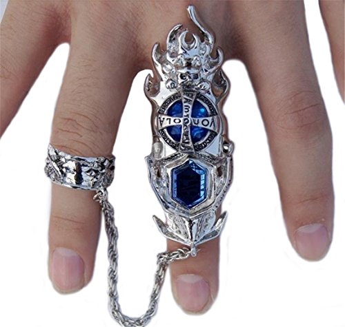 Nuoqi Anime Reborn Metal Finger Rotating Armor Vongola Cosplay Ring MJ50A