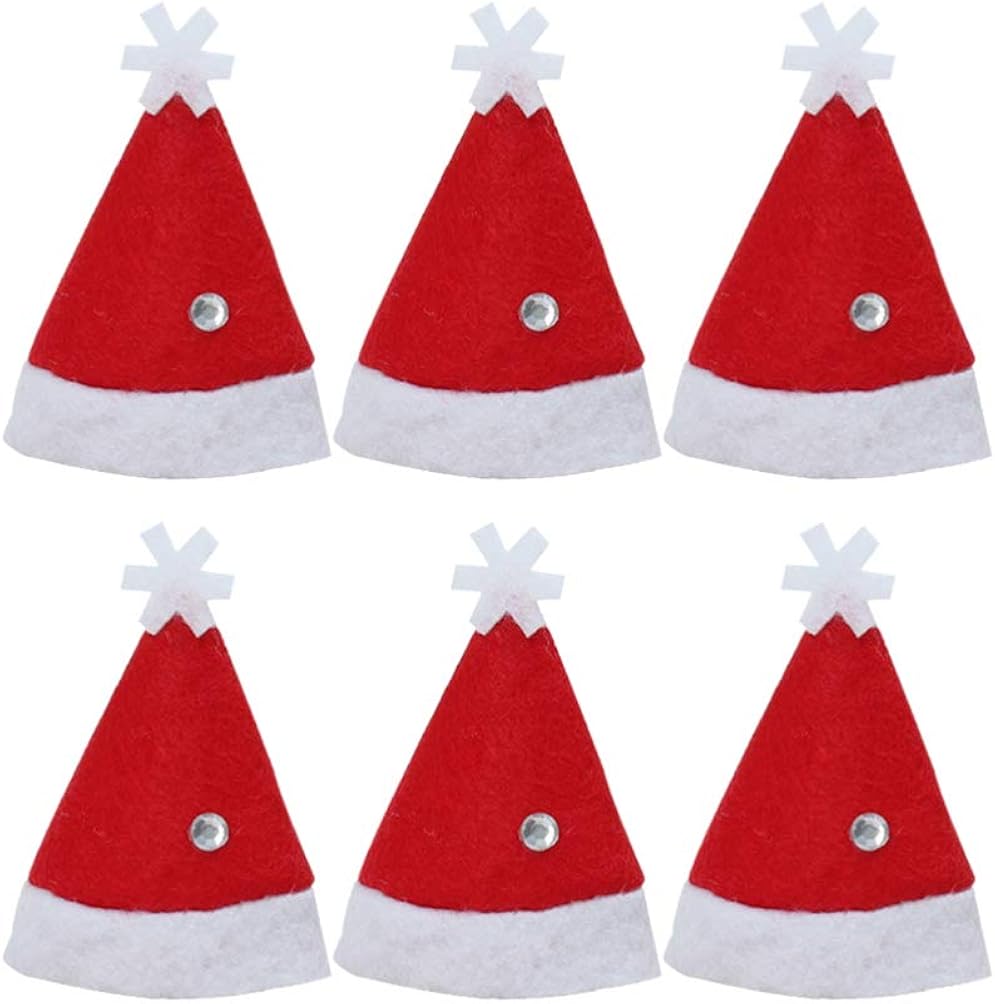 Lot De 4 Mini Chapeaux Western Pour Poupée – Floqués, Ornements Noël