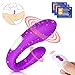 Juntame G Spot Clitoral Vibrator for Women - Couples Vibrator,Waterproof & Rechargeable, Clitoris G-spot Stimulator Adult Sex Toy (Purple) (Couple)