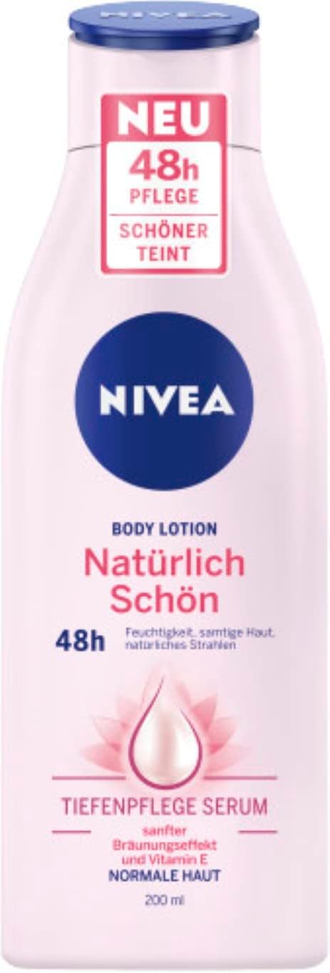 NIVEA Holiday Glow Body Lotion 200ml 48hr Moisture Vitamin E Gentle Tan