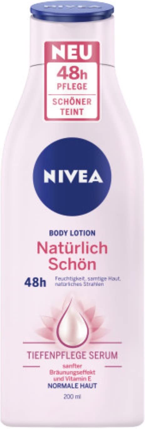 NIVEA Holiday Glow Body Lotion for 48 Hours of Moisture and Natural Radiance of the Skin, Moisturiser with Vitamin E and Gentle Tanning Effect (200 ml)
