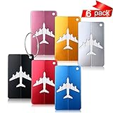 Luggage Tags, Bag Tag Holder Travel Labels For Baggage Suitcases,6 Pack