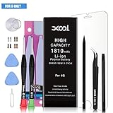 Battery Model IP 6 0 Cycle for IP 6 Battery Replacement with Complete Repair Tool Kits, Instruction, Adhesive Strip and Screen Protector High Capacity Li-ion Battery with 24 Month Warranty