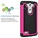 Tekcoo LG G3 Vigor Case, LG G3 Mini Case, (TM) [Tmajor Series] [Hot Pink] Shock Absorbing Hybrid Rubber Plastic Impact Defender Slim Hard Case Cover Shell for LG G3 Vigor,G3 Mini LS885 D725