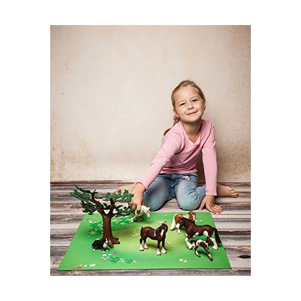 playmatt Spielmatte - Graslandschaft mit Blumen | rutschfest | 100% schadstofffrei | waschbar – Bild 4