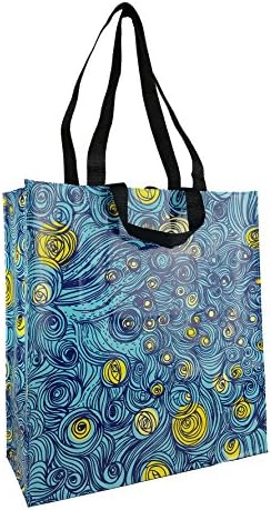 Colorful Rowdy Goose Foldable Recycled Starry Night Sky Heavy Duty Reusable Shopping Bag