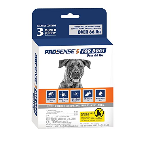 ProSense 5 Flea and Tick Prevention for Dogs Over 66 lbs 3-Month Supply