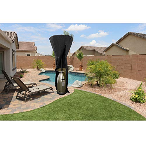 Gekufa Standup Patio Heater Cover for Round Dome Heaters, Outdoor Waterproof Heater Cover, Black, 34" D x 87" H - Thumbnail 5