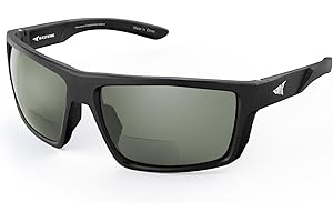 KastKing Waccamaw Polarized Bifocal Sunglasses, x1.5 x2.0 x2.5 Magnifications, Wrap Around Sport Reader Sunglasses for Men