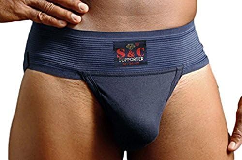 Mens JockStraps Gym Athletic Supporter with Cup Pocket for Mens Pack Of 3 (Navy Blue, XXX-Large)