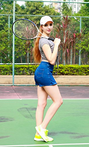 Cozy Blue -Medium Blue Atlhetic Skort Super Stretch Knit Denim for Women S