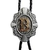 Scheppend Classical Gold Plated Capital Letters Western Cowboy Bolo Tie,Letter B