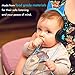 iClever [Upgrade] HS01 Kids Headphones with Mic, Cat Ear Hello Kitty Headphones for Kids Boys Girls, Adjustable 85/94dB Volume Limit, Childrens Headphones for School/Tablet, Blue