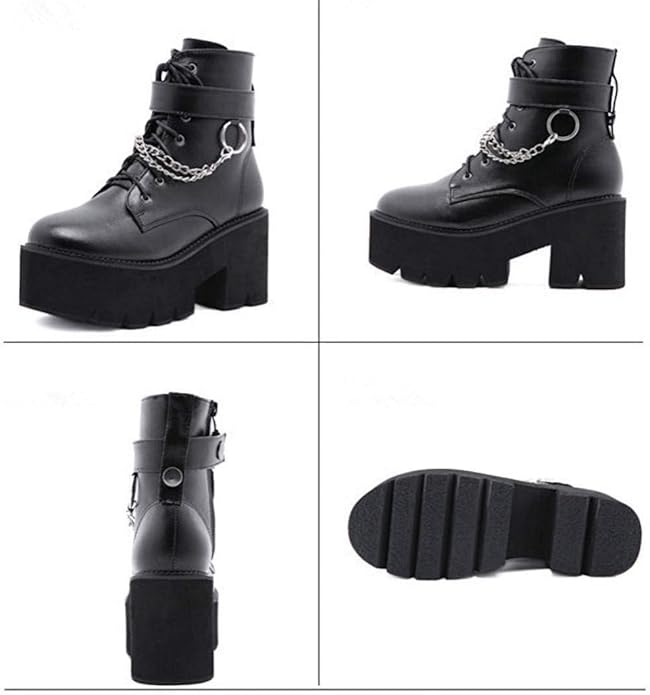 SENBURNY Waterproof Platform Studded Motorcycle