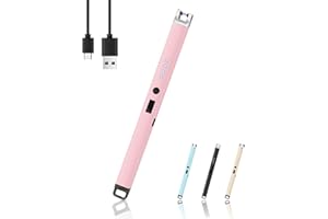 KOULATE Candle Lighter, Flameless Windproof Electric Lighter with Safety Lock & LED Power Display, Arc Type C Rechargeable Lighters for Fireworks, BBQ, Camping, Gifts for Christmas, Thanksgiving, Halloween