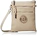 MKF Collection Woman's Crossbody Bag Multi Zipper Travel Shoulder Messenger Purse