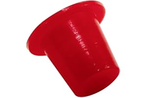 Caplugs T-5 T Series – Plastic Tapered Cap and Plug, 1000 Pack, Red LD-PE, Cap OD 0.409" x Plug ID 0.547" Protective Closures, Dust and Moisture Seals, MIL Spec, SAE Fittings, Hydraulic, EZ Remove