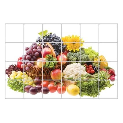 Sodial R 60x90cm Wallpaper Kitchen Decor Anti Oil Self Adhesive