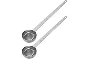 LEIFENY 2PCS 2 Tablespoon Coffee Scoop, 9.5” Long Handle Measuring Spoon, Two tbsp (30 ml) Coffee Scooper, Stainless Steel Scoop Bulk for Ground Coffee