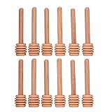 Mosuch Mini Wood Honey Dipper Sticks Server for Honey Jar Dispense Drizzle Honey 12 Piece pack