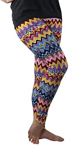 Puka Pants One Size Printed Stretch Leggings for Women (Psychedelic Print)