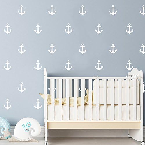 Anchor Wall Decal Nursery / Nursery Wall Decal. Nautical Nursery Wall Decal Stickers. Wall Vinyl Sticker Nursery Decals Baby Room Decor F15