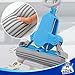MR.SIGA Sponge Mop with Super Absorbent Sponge Head, Stainless Steel Handle, Mop Head Size: 11.5’’