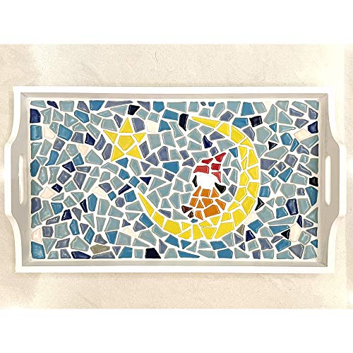 200g Blue Mosaic Tiles for DIY Crafts - Premium Quality Ceramic Mosaic Supplies Irregular Shape 0.6x1.2 inch - Perfect for Home Decoration Handmade DIY Crafts Arts Blue Mix