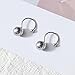 U Studs Faux Pearl Ear Crawler Earrings Cuffs Climber Ear Wrap Pin Vine Non-pierced Charms Clip On Jewelry Grey Pearl