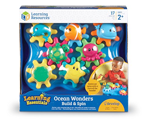 LEARNING RESOURCES Essentials Ocean Wonders Build & Spin Playset (17 Piece)