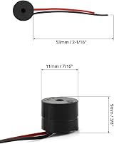QWORK 20 Pcs Electronic Buzzer 12V 85dB Piezo Alarm 50mm Cable view 6