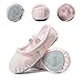DIPUG Canvas Toddler Ballet Shoes/Pink Ballet Slippers for Girls (Dance/Practice/Yoga)