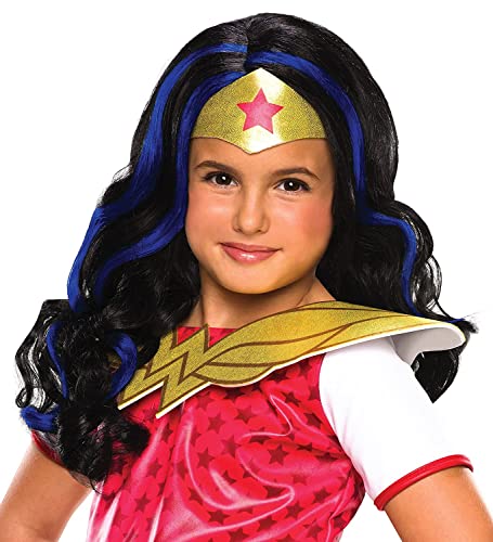 DC Superhero Girls: Wonder Woman Wig for Kids by Rubies, Girl's No Size