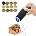 Gravity Electric Salt and Pepper Grinder Set of 2,Battery Powered Pepper Mill and Salt Mill, Adjustable Grind Coarseness with Blue LED Light, Automatic Salt and Pepper Shakers,by Kaleep