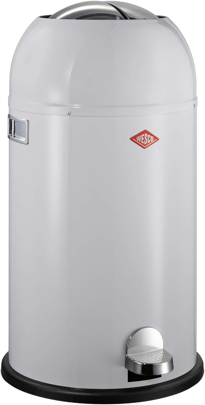 Wesco Kickmaster German Designed Step Trash Can, Powder