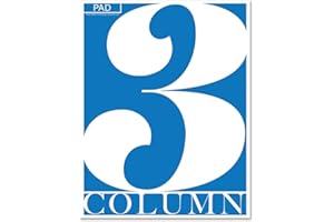 BookFactory 3 Column Columnar Pad/Three Columns Notepad Format - 50 Pages, 8.5'' x 11'', Wire-O (LX) (Made in USA)