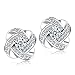 Clearance Twinsmall Women Lady Elegant Diamond Ear Stud Flower Earrings Women Jewelry Earrings Stud