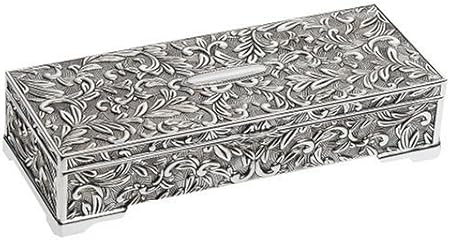 Bañado en plata caja de joyas estilo antiguo: Amazon.es: Hogar