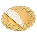 Juvale Round Gold Lace Paper Charger Plates - 12-Inch, Gold, Pack of 60 - Table & Disposable Round Paper Placemats - Doilies for Tables & Party Decor