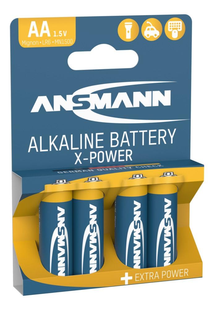 ANSMANN X-Power Alkaline Batterie Mignon AA LR6 Longlife Alkalibatterie für extrem hohen Strombedarf (4er Pack) 5