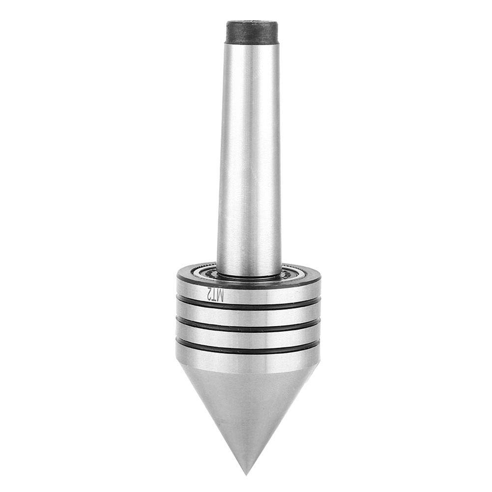 Bearing Tailstock Center, MT2 Heavy Duty Bearing High Precision Centering Tip Rotating Parts for Machine Counter-Tip Lathe, Wood Lathe Turning Tool