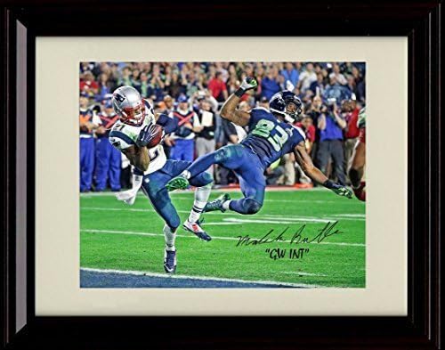 Framed Malcolm Butler Autograph Replica Print - Game Winning Interception